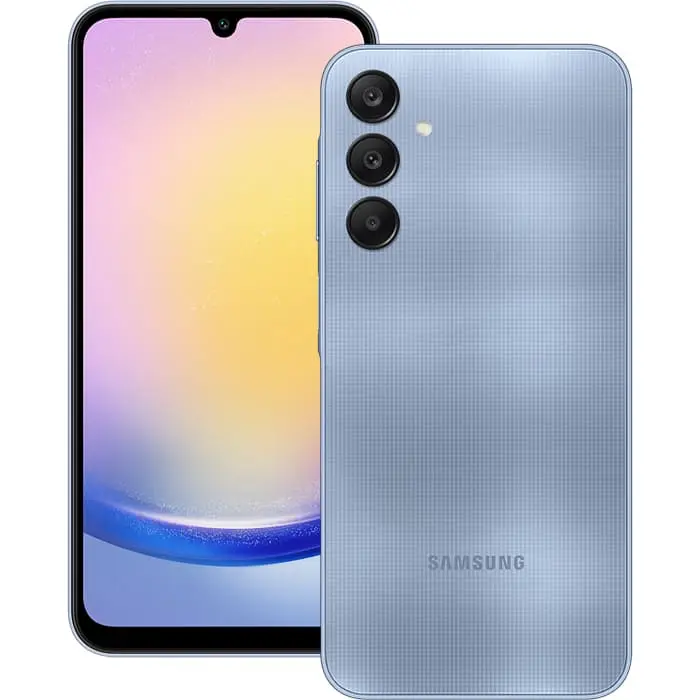 samsung-galaxy-a25-5g-256gb-8gb-ram-mobile-phone-blue-back-front گلکسی A25 8/128 ابی