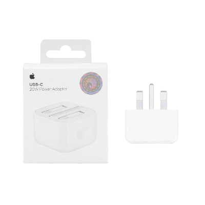 12342919-1 شارژر دیواری اپل 3 پین 20W - B/A - سفید - اورجینال (New Pack 2024)